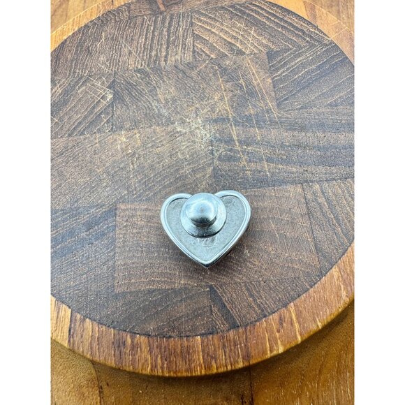 Swarovski Swan Signed Red White Blue Crystal Heart Pin Patriotic Silver Plate - Picture 7 of 9